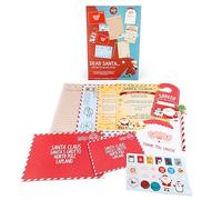 abeec Letter to Santa Kit - Christmas Writing Set for Kids with Envelopes, Stickers & Santa Stop Here Sign - Fun Festive Activity Pack for Christmas Eve Boxes & Family Traditions