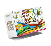 Abeec Party Pack - 30 Packs of 4 Wax Crayons (Red, Blue, Green, Yellow) - Art and Craft Supplies for Kids