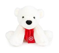 Abeec Polar & Bear Plush - Children's Toys for Kids - Cute Soft & Cuddly Polar Bear Gifts - 25cm Baby Christmas Teddy