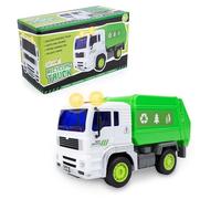 abeec Recycling Truck Toy for Kids | Friction Powered Vehicle with Lights & Sounds | Tipping Bin & Opening Tailgate | Toddler Construction Play Truck | Age 3+