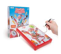 abeec Santa Operation Board Game - Festive Twist on Classic Family Fun - Kids Christmas Game Age 5+ - Buzzing Tweezers Challenge with 11 Pieces - Christmas Eve & Party Entertainment