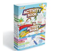 abeec Small Colouring Books for Party Bag - 12 x A6 Activity Books for Party Bag Fillers for Kids - Each of The Mini Notepads Contains Word Searches, Dot to Dot, Spot The Difference and Colouring