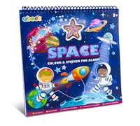 abeec Space Colouring Book & Sticker Book - Kids Activity Packs - Colouring Books for Children - Sticker Books for Children - Space Toys - Party Bag Fillers for Kids