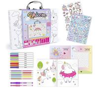 abeec Unicorn Colouring & Activity Case | Arts & Crafts for Kids | Colouring & Activity Book with Stickers, Markers, Pencils & Gel Pens | Unicorn Travel Set & Creative Gift for Girls