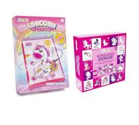 Abeec Unicorn Game Bundle Age 4+ - Includes Unicorn Operation and Bingo - Fun Board Games for Kids and Adults - for Girls Aged 5+