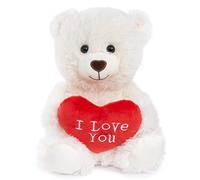 abeec Valentine’s Day Plush “I Love You” Bear - Romantic Gift for Her, Cute Cream Teddy for Girlfriend, Wife, or Partner