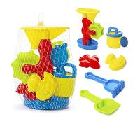 abeec Water Mill Beach x5pc Toy Set, Water Toys For Toddlers, Great Beach & Sand Toys,Set Includes Water Mill, Kids Watering Can, Bucket And Spade