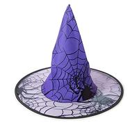 abeec Witch Hat | Purple Halloween Fancy Dress Accessory for Kids & Adults | Lightweight Spiderweb Design | Perfect for Parties, Trick-or-Treat & School Plays | 40cm Costume Hat for Witches & Wizards