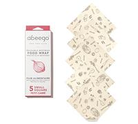 Abeego, Set of 6 Small, 7" Square, Natural Beeswax Food Storage Wrap Flats by Abeego