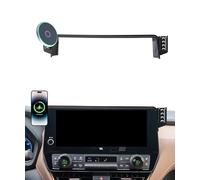 AbeeyGeomarn Car Phone Holder for Toyota Grand Highlander/Grand Highlander Hybrid 2024 2025 Accessories Apply to 12.3 Inch Touch Screen 15W Fast Wireless Charger Screen Fixed Clip Cell Phone Mount