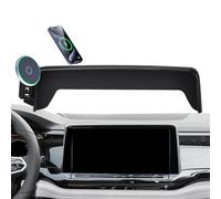 AbeeyGeomarn Wireless Charger Car Phone Holder for VW Atlas/VW Altas Cross Sport 2024 2025 Accessories Apply to 12 Inch Screen Fixed Clip, 360° Rotation Cell Phone Mount with Magsafe