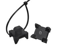 Abeicy 25 Pieces Plastic Cable Zip Tie Mounting Block, Cables Base Fixture, Wire Clips, Management Fastener for 40 Series Aluminum T-Slot Extruded Profiles