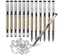ABEIER 0.35 mm Black Gel Pen Extra-Fine Ballpoint Pen for Office Stationery Supply (12 Pieces)