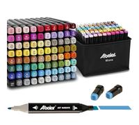 ABEIER 80+1 Color Alcohol Markers Set, Colouring Pens for Adults, Beginners,Art Marker Dual Tip Permanent Pens for Drawing, Sketching, Anime Manga Design With Carrying Case