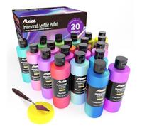 ABEIER Bulk Iridescent Acrylic Paint, Set of 20 Chameleon Colours(250 ml)