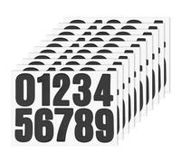 Abeillo 100-Spc Mailbox Numbers, 4" Vinyl Stickers: Black, Waterproof, Self-Adhesive Address & Wheelie Bin Labels