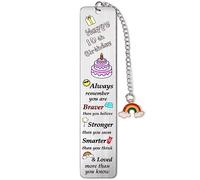 Abeillo 10th Birthday Inspirational Bookmark for Daughter/Son, Stainless Steel, 1 Piece