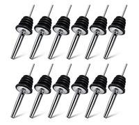 Abeillo 12Pcs Bottle Speed Pourers for Spirits, Stainless Steel Liquor Spirits Pourer Bar Accessories Bottle Dispenser for Wine Spirits Alcohol Olive Oil Syrup Vinegar Bottles
