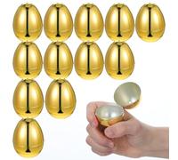 Abeillo 12pcs Golden Easter Eggs, Fillable Easter Eggs Empty Easter Egg Hunt Games, Party Favor Fillers Basket Stuffers Crafts for Easter Party Company Activities