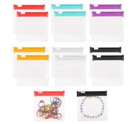 Abeillo 12Pcs Pill Pouch Bags Zippered,Pill Pouch Set,Travel Medicine Organizer,Reusable Baggies Clear Plastic Self Sealing Medicine Bag,Small Pouches for Pills and Small Items(Multicolor)