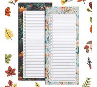 Abeillo 2 Pack Magnetic Shopping List Pad for Fridge, 100 Tear Off Sheets Magnet Notepad Grocery List, Fruit Design Magnetic Grocery List Pad for Fridge, Magnet Back Shopping Lists (Vintage)