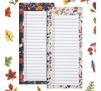 Abeillo 2 Pack Magnetic Shopping List Pad for Fridge, 100 Tear Off Sheets Magnet Notepad Grocery List, Fruit Design Magnetic Grocery List Pad for Fridge, Magnet Back Shopping Lists (Classic)