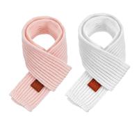Abeillo 2 Pack Warm Kids Winter Knit Scarves Soft Knitted Neck Warmer Scarf Warm Scarves Wrap for Boys Girls(Pink, White)