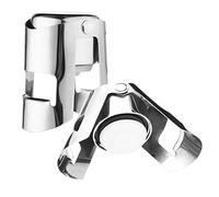 Abeillo 2 Pcs Champagne Stopper, Stainless Steel Vacuum Wine Stopper Prosecco Bottle Sealer Stoppers, Leak-Proof Wine Bottle Stopper for Sparkling Bottle Closure (Silver)