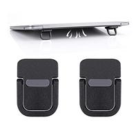 Abeillo 2PCS Portable Keyboard Riser, Self-Adhesive Mini Laptop Stand Invisible Computer Keyboard Stand for Desk, Laptop Feet Compatible with Pro/Air, Lenovo, Surface (Black)
