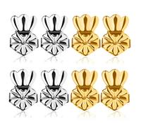 Abeillo 4 Pairs Earring Lifters Earring Support Backs for Heavy Earrings Drooping, Earring Lifters Backs Repacements for Heavy Earrings Lifting Droopy Ear Lobes with Storage Box