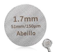 Abeillo 51mm Espresso Puck Screen, 1.7mm Thickness 150μm Reusable Coffee Filter Mesh Lower Shower Screen for Espresso Portafilter Filter Basket - 316 Stainless Steel (51mm)