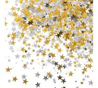Abeillo 6000 Pcs Glitter Star Confetti with Diamond, 60g 6mm Metallic Foil Sprinkles Table Glitter Confetti, Twinkle Sequins Scatter for Birthday Party Halloween Christmas Decoration