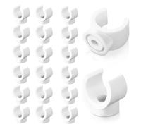 Abeillo Pack of 20 Pipe Clamps 20 mm Plastic U-Hook Water Pipe Holder PEX Clips Clamps Pipe Clamp for Rod Pipe Isorpipe Empty Pipe, White, 538115_2_J5CHNTU7S