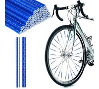 Abeillo Pack of 36 Bicycle Spoke Reflectors, 360° Visibility Reflectors Bicycle, Spoke Reflectors for Common Spoke Wheels, Bicycle Reflector for Night Riding, Easy Installation (Blue)