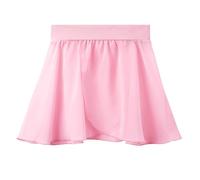 Abeillo Pink Ballet Dance Skirt Pull On Elastic Dance Wrap Skirt Chiffon Girls Ballerina Skirts for Training, Performance, 4-6 Girls
