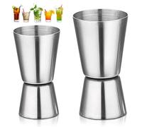 Abeillo Spirit Measures 25/50ml & 15/30ml, Stainless Steel Measure Alcohol Jigger Craft Dual Drinks Measure Cup for Bar Party Wine Cocktail Drink Shaker Shaker