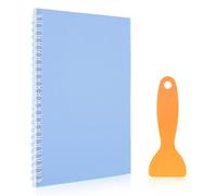 Abeillo Sticker Collecting Album - Reusable Sticker Book with Plastic Spatula, A5 Size 8.3" x 5.8", Blue