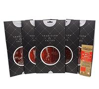 aBeiou. 500gr SLICED Spanish BONELESS IBERICO HAM Acorn-fed. Jamon Iberico de BELLOTA PataNegra. Vacuum Packed. Cured +36 Months in Guijuelo Salamanca. Hycer Warranty Certificate. Pack 5x100gr cases.