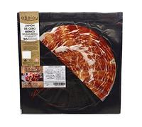 aBeiou IBERICO HAM slices hand cut by master-ham on a 100g plate. READY TO SERVE self-closing. Cut like at home. Vacuum packed. Cured +30Months Guijuelo Spain. Hycer Warranty Certificate 100gr plate