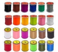 ABEISA Lure Making Tying Thread Multi-Color 150D/200D Non Waxed Tying Wires Nylon Fishing Materials 24Pcs