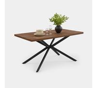 Abel 6 Seater Dark Wood Effect Dining Table