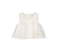 Abel & Lula floral-lace point d'esprit blouse - Neutrals 16 yrs