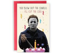 Abeletree Creepy Michael Myers Birthday Card, Horror Movies Killer Bday Card, Halloween Bday Gfits, Mike Myers Birthday Decorations, You Blow Out The Candle