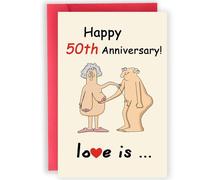 Abeletree Funny 50th Wedding Anniversary Card for Men Women, Funny 50 Years Anniversary Day Gifts for Couple Husband Wife, Happy Golden Anniversary Decorations Gifts Ideas