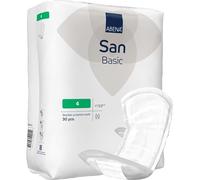 ABENA Basic San 4, 740ml, Pack of 30, 42x20cm, Incontinence Pads for Men & Women, Breathable, Discreet Shaped Pads for Light to Moderate Bladder Weakness, Fast Absorption, Odour & Leak Protection