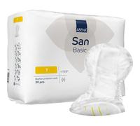 ABENA Basic San 7, 1700ml, Pack of 30, 63x37cm, Incontinence Pads for Men & Women, Breathable, Discreet Shaped Pads for Moderate to Heavy Bladder Weakness, Fast Absorption, Odour & Leak Protection
