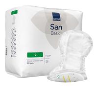 ABENA Basic San 9 Incontinence Pads for Men & Women - Breathable, Discreet Shaped Pads for Moderate to Heavy Bladder Weakness, Fast Absorption, Odor & Leak Protection - 2200ml Absorbency, Pack of 20