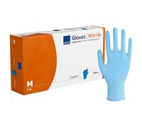 ABENA Blue Nitrile Disposable Gloves, Medium, 50 Pairs (100 Gloves), Latex-Free, Powder-Free, For Cleaning, Food Prep, Car Detailing, Beauty & General Use