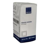 ABENA Cotton Gauze Swabs, 5x5cm, Pack of 100, 100% Cotton, Non-Sterile, Non-Adhesive, Soft Absorbent 8 Layer Medical Gauze Pads, Wound Cleaning & Dressing Applications, First Aid & Healthcare Use