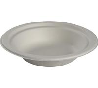 Abena Gastro Disposable Bowls | 400 ml | White Bagasse Sugarcane | Biodegradable and Compostable Bagasse Bowls | Pack of 50 | Disposable Party Bowls | Eco Labelled Bowls
